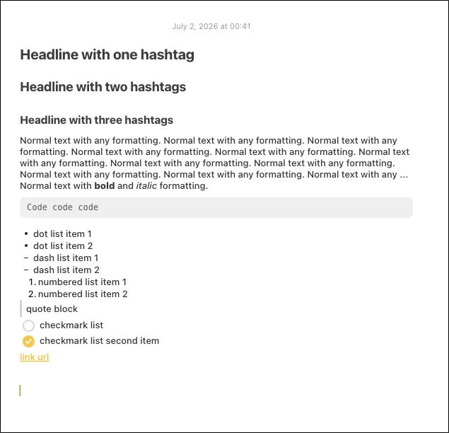 Notes Plus — pasted from Apple Notes